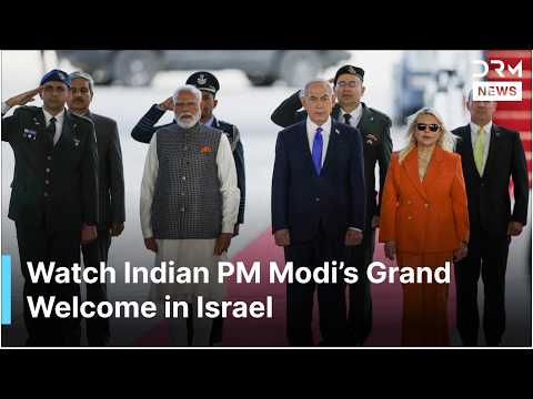FULL ARRIVAL: India's Modi Receives Warm State Welcome from Netanyahu During Israel Visit | AC1G