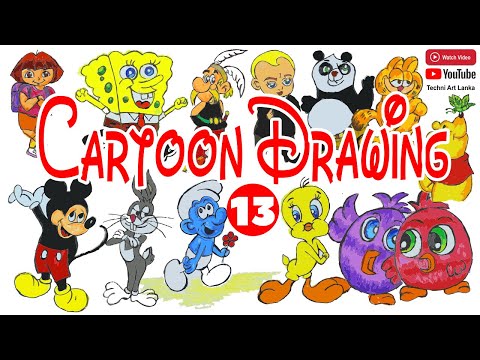 How to draw most popular cartoon characters | cartoon...