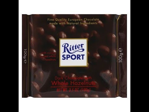 Southern man tries German chocolate. ritter sport dark chocolate hazelnut review
