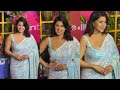 Mannara Chopra Looking So Pretty In Shimmering Saree Look For Diwali Celebration