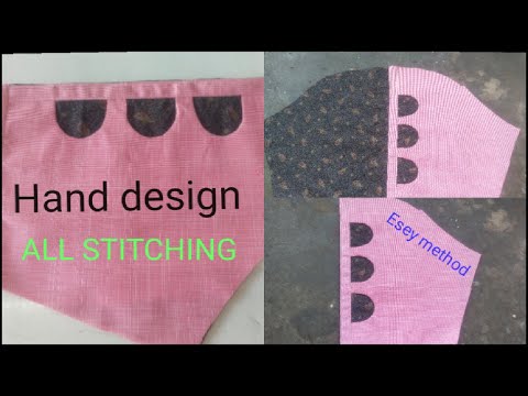 How to make female hand design, esey method of Hand, ( ALL STITCHING ) #handdesigns #allstitching