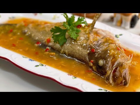 Steamed Greasy Grouper in Tangy Tau Cheo Sauce (Fermented Soy Bean Sauce)