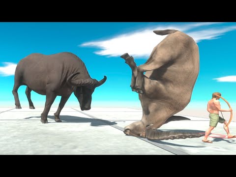 GIANT WATER BUFFALO & CAPE BUFFALO vs EVERY UNIT   Animal Revolt Battle Simulator