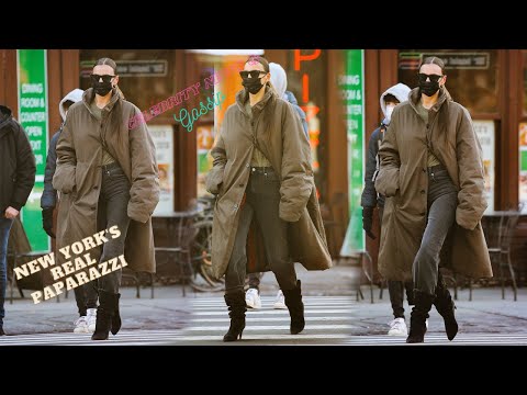 Irina Shayk was spotted walking around in New York City