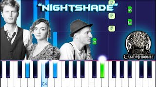 The Lumineers - Nightshade Piano Tutorial EASY (Game Of Thrones)