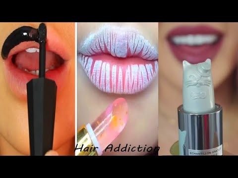 Black Lipstick! Lipstick Tutorials & Clips -💄😱 New Amazing Lip Art Ideas August 2020