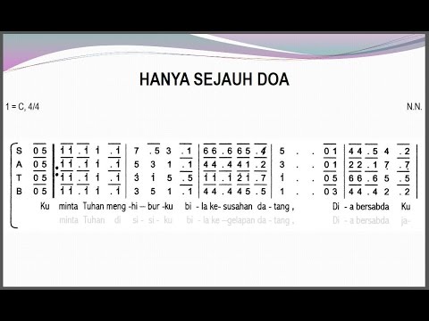 Hanya sejauh doa satb teks kor lagu rohani not angka
