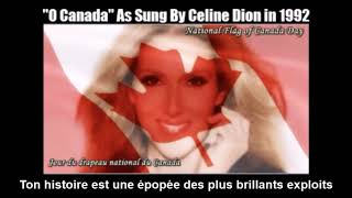"O Canada" As Sung By Celine Dion (Nightcore Style With Lyrics)