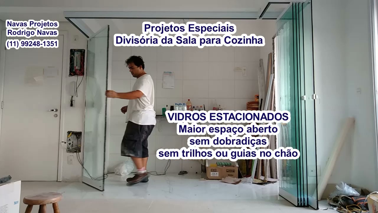 Watch Now Portas e divisórias de vidro sem trilho inferior na Cozinha para a Sala Portas e divisórias de vidro sem trilho inferior na Cozinha para a Sala