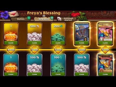 GETTING FREYA'S BLESSING ALL REWARDS - Dragons: Rise of Berk