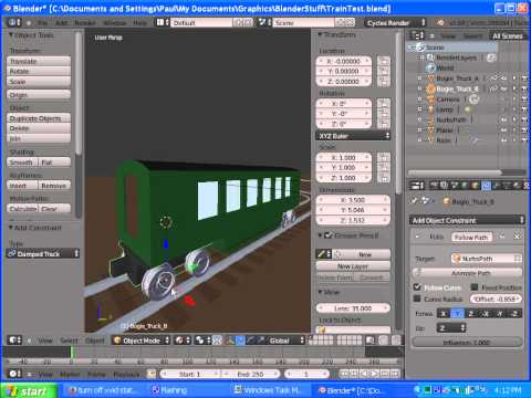 Train Cars Following Path in Blender 2.68a