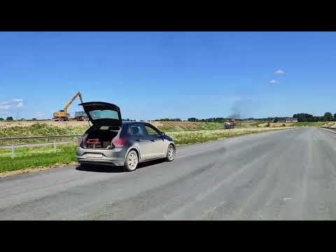 Przejazd trasą główną od km 627+800 do 627+400