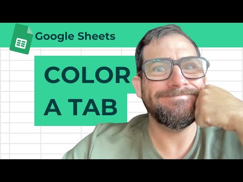 Part of a video titled How to Color Tabs in Google Sheets - YouTube