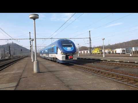 ČD 844.001 - Příjezd vlaku Os 7006 - Most, 2.3.2013