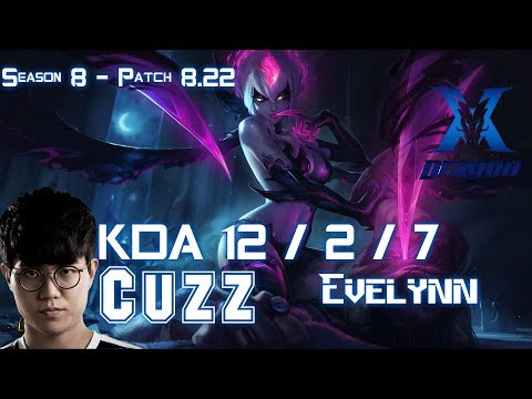 KZ Cuzz EVELYNN vs GRAGAS Jungle - Patch 8.22 KR Ranked