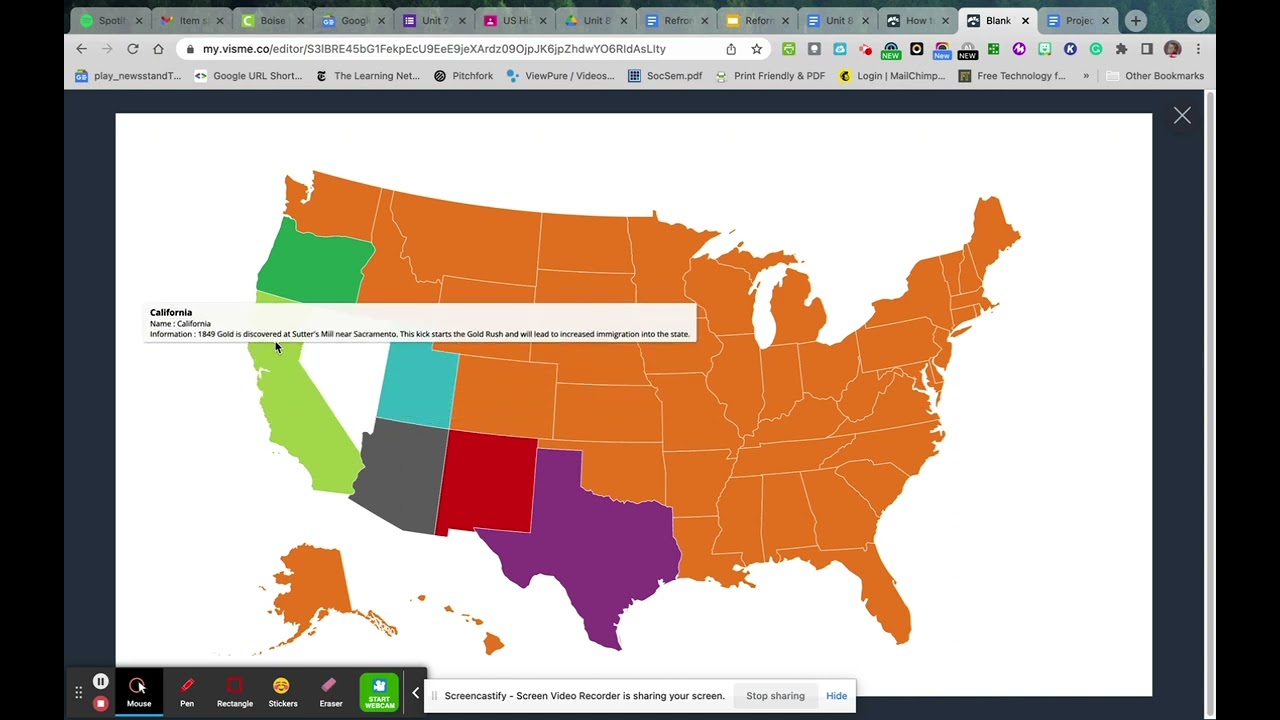 Instructions on Interactive Map