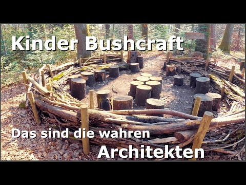 Kinder Bushcraft  - Was alles im Wald entsteht wenn Kinder zu Baumeistern werden.  Ein MiniAbenteuer