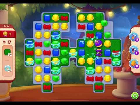 HomeScapes Level 1307 no boosters (18 moves)