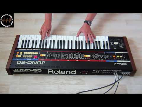 Roland Juno-60 Analog Synthesizer (1982) soft and moody sounds