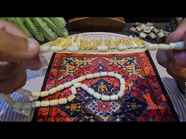 سبحة عظم نعام طبيعي