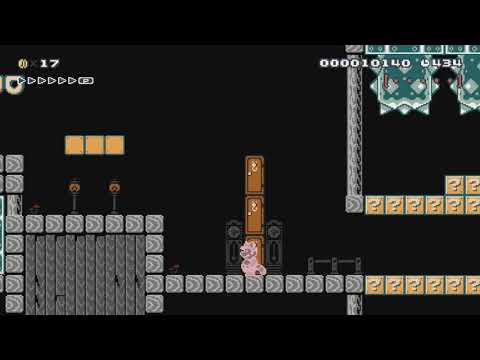 Mansion of Skewer ～恐怖!トゲ棍棒の館～ by ぽぴぺぷ - Super Mario Maker - No Commentary 1bs