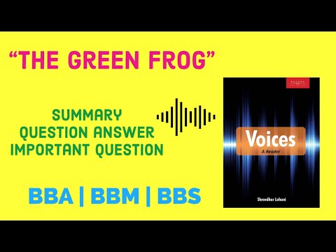 The Green Frog Skin Complete Summary & Q&A  in Nepali | For BBA, BBS, BBM Students | Hamro Education