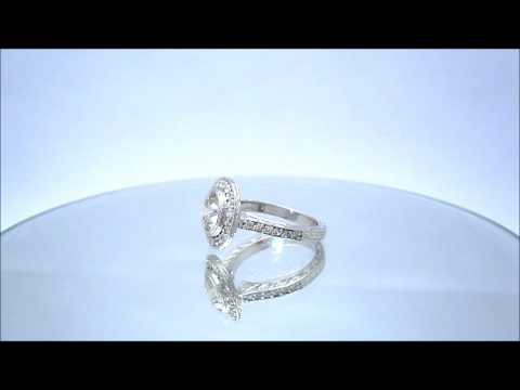 ROUND DIAMOND ENGAGEMENT RING BEZEL ART DECO 1.55CTW - KNR INC - 691