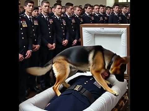 K9 Police Dogs Funeral Processions. Thank You for Your Service.(AI Generated)