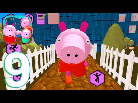 Piggy Neighbor family escape obby house 3D Gameplay Walkthrough Part 9 Level 9 (IOS/Android