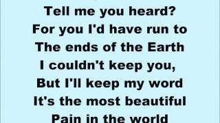 Love how it hurts scouting for girls lyrics on screen