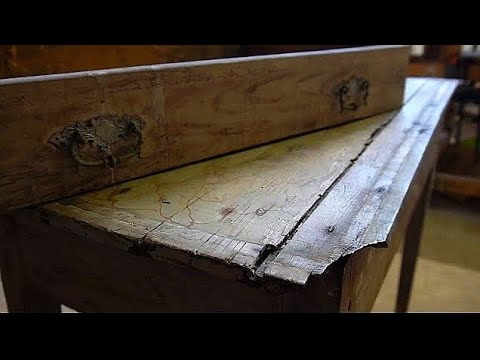 restoration of ancient Louis XVI desk from 1800 (a discovery in the drawer)
