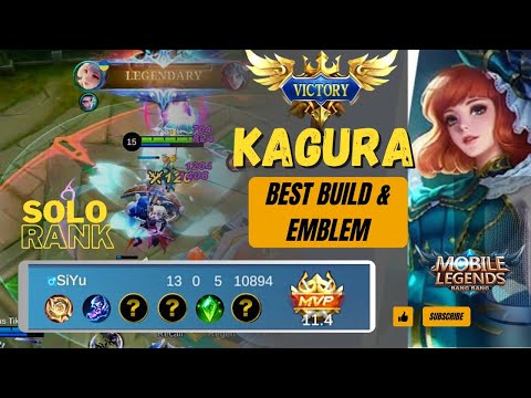 KAGURA Best Build & Emblem set Full Damage - Gameplay - Mobile Legends