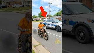 An Officer Replaces An Old Broken Motorcycle #shorts #kindness
