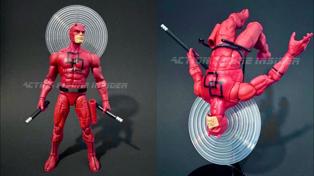 New Marvel Legends Secret Wars Daredevil action figure in hand by Action Figure Insider