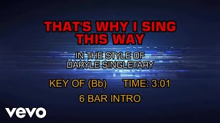 Daryle Singletary - That&#39;s Why I Sing This Way (Karaoke)