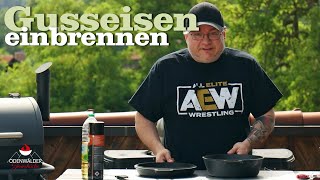 Gusseisenpfanne und Dutch Oven richtig einbrennen - so gehts
