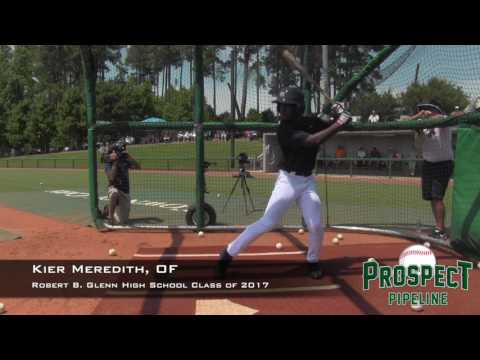 Kier Meredith prospect video, OF, Robert B  Glenn High School Class of 2017