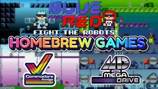 Blue and Red - Fight the Robots - New Megadrive & Amiga Game 2026