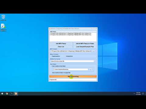 Add Intro To Beginning Of Multiple MP3 Files Software