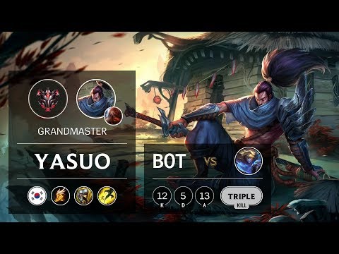 Yasuo Bot vs Ezreal - KR Grandmaster Patch 9.16