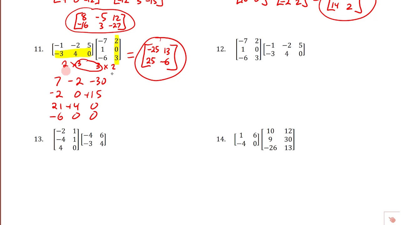 PRACTICE TEST- Unit 3: Matrices