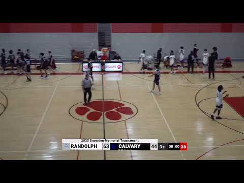 2025 Snowden Memorial Boys Basketball Tournament - Calvary Chapel Academy vs Randolph High School