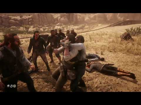 RDR2 John Fist Fights The Entire Del Lobo Gang Biggest Gang Hideout In RDR2