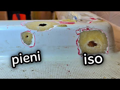 Miten reikä paikataan Lasikuitu veneestä?