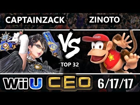 CEO 2017 Smash 4 - P1 | Captain Zack (Bayonetta) vs EG | Zinoto (Diddy Kong) Wii U Top 32