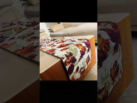 CORAL SLUB Chinar Floral Print Cotton Table Runner - 33 x 180 cm | TikTok