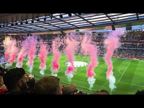Arsenal vs Real Madrid Champions League QF Light Show & North London Forever (08/04/2025) 4K60