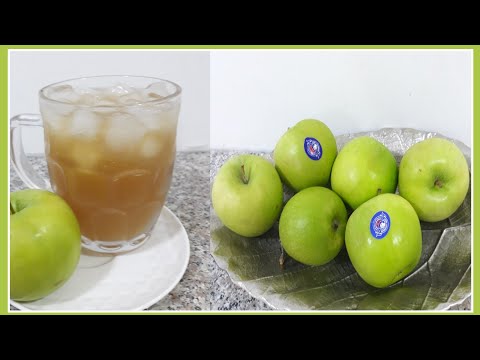 How To Make GREEN APPLE JUICE 🍏With A Blender / Fruit Juice🥤 / Summer Juice🍎