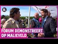 Baudet reageert op vertrek Van Haga tijdens demonstratie