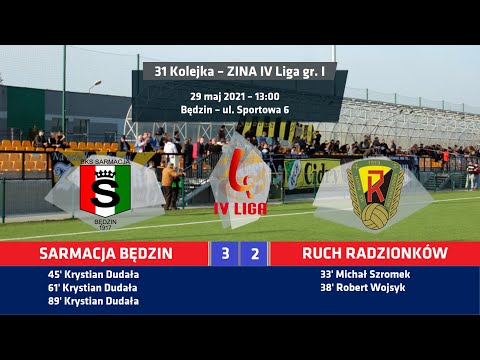 Zina IV Liga: Sarmacja Będzin 3:2 (1:2) Ruch Radzionków
